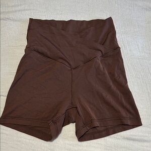 Aerie Brown High Waist Crossover Biker Shorts